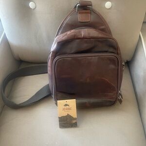 Brown Leather Sling Bag